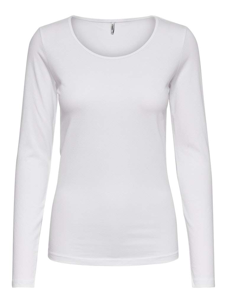 Only Donna Onllive Love Life L/S Oneck Top Noos Jrs T-Shirt Not Applicable, Bianco, L-image