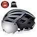 KINGBIKE Bike Helmet Bicycle Helmets Cycling for Adults Men Women Youth Detachable Magnetic Visor Shield Goggles UV4000 Protection LED Rear Light MTB Road Commute Street Specialized (Grey)