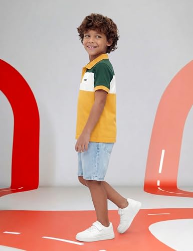 Image of Amazon Brand - Symbol Boy's Color Block Regular Fit Polo Shirt