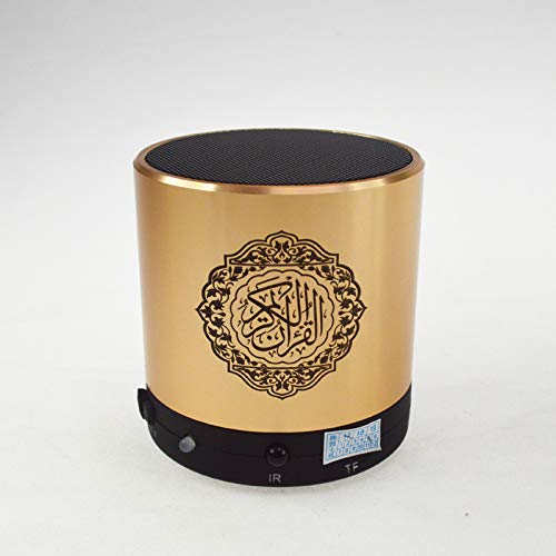 Complete Quran Speaker With Multiple Translations and Reciters, Remote Control and Built in Bluetooth. (Gold)