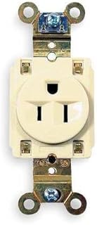 15A 5-15R 125V Receptacle Single Ivory - Pack Of 6