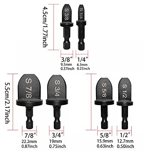 Yu&Yang Hvac Repairing Set Air Conditioner Copper Tube Expander Swaging Tool Manual Copper Pipe Swage Too Expander Drill Bit Soft Copper Tubing Tool Bit With 1/4''， 3/8''，1/2''， 5/8''，3/4''，7/8''Bits #TOP3