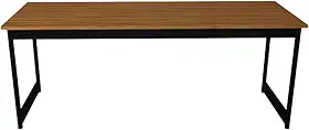 Mesa Escritório Escrivaninha Estilo Industrial 180 Cm Sérgio Camaleão (Nogal)