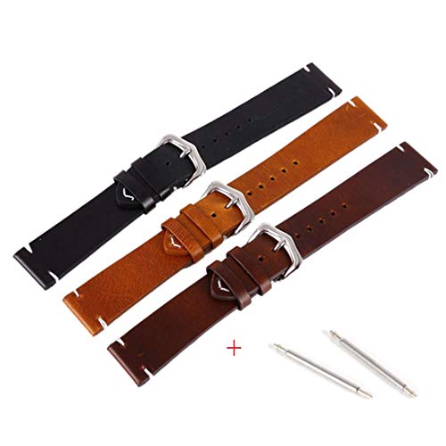 Bracelet de montre en cuir veau vintage pour remplacer un bracelet usé avec élégance