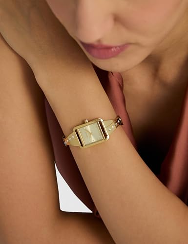 Image of DKNY City Bangle Analog Plain 2-Hands Japanese Movement Square Dial, Diameter 22 x 30 MM, 30 m Water Resistance Women's Wrist Watch - DK1L005M00