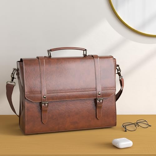 IGOLUMON Vintage Leather Messenger Bag