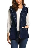 Beyove Women's Military Safari Vest Utility Lightweight Sleeveless Drawstring Jackets with Pockets