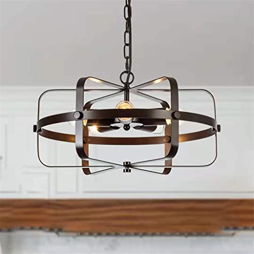 Lampe suspendue linéaire rétro en fer pour décoration de bar - 5