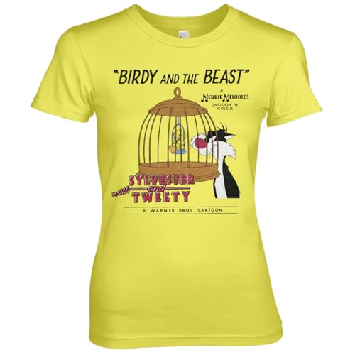 T-shirt Looney Tunes femmes Birdy and the Beast en coton noir coupe ajustée