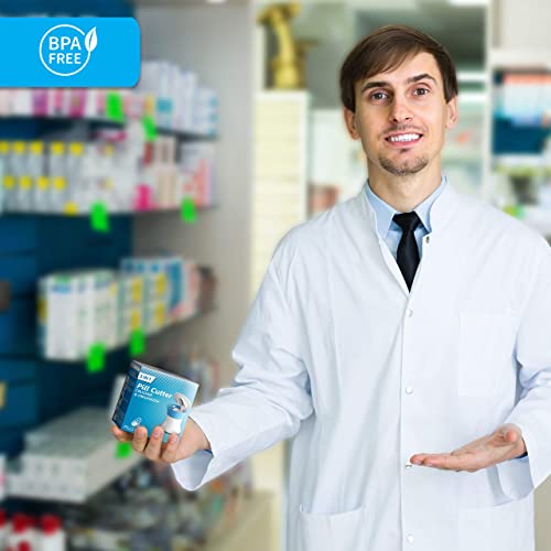 Pill Crusher Cutter Splitter Grinder - [3 In 1] - Pill Crusher Pulverizer - Tablet Cutter With Small Pill Box Container - Pill Breaker Slicer Chopper Divider - Multifunction #TOP5