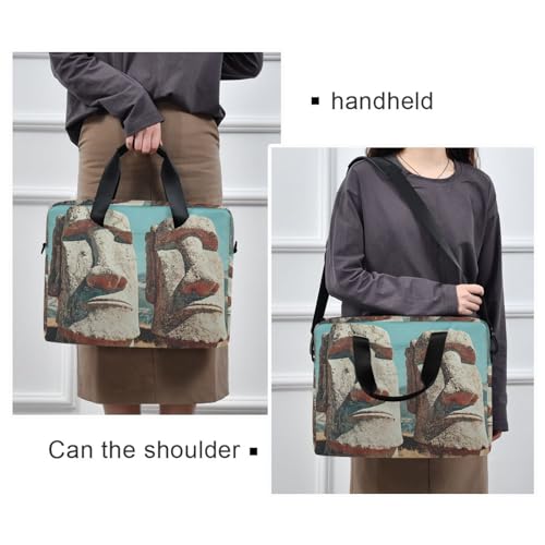 Bolso tipo maletín para laptop con estampado isla de Pascua miniatura 2