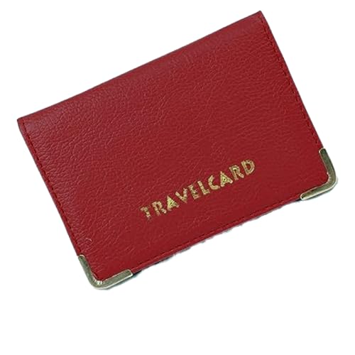 Lizzy PU Leather Travel Card | Plain & Polka Dot Unisex Credit Card ID Card Bus & Rail Pass Bank Oyster Pocket Wallet Case Holders (Maroon)
