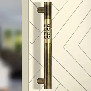 Plantex 14 inches Stainless Steel Big Main Door Handle/Luxurious Door Handle/Wooden & Glass Door Handle/Handle for Main Door/Bedroom Door Handle (Brass Antique)