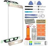 Samsung Galaxy S7 Edge Kit de reparación de lentes de cristal frontal de repuesto (18 piezas)