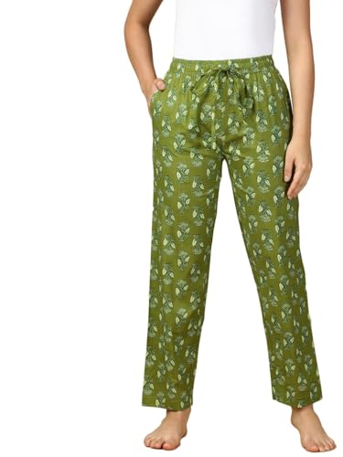 Image of PYNK by Lux Cozi Women's Cotton Printed Palazzo Pyjama Relaxed Lounge Pants | Super Soft Comfortable | Loungwear Pyjama Pant-Pack of 1