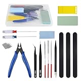 BGTXINGI 25-teiliges Modell-Werkzeug-Set Gundam Modell-Werkzeug-Set mit Kunststoffbox, Modellbau, Modellbau, Modellbau, Reparatur und Befestigung