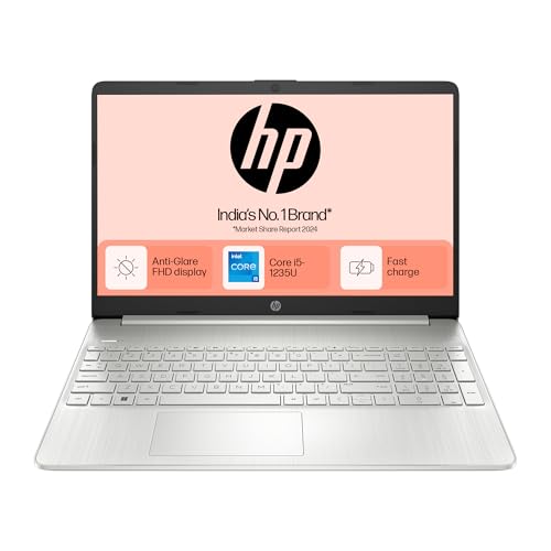 HP 15s, 12th Gen Intel Core i5-1235U, 8GB DDR4, 512GB SSD, (Win11, Office21, Silver,1.59kg), Anti-Glare, Micro-Edge, 15.6-inch(39.6cm), FHD Laptop, Intel UHD Graphics, HD Camera, Backlit KB, fr5007tu