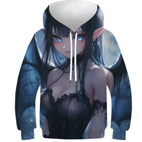 Sweat elfe noir enfants résistant au froid pour filles et garçons