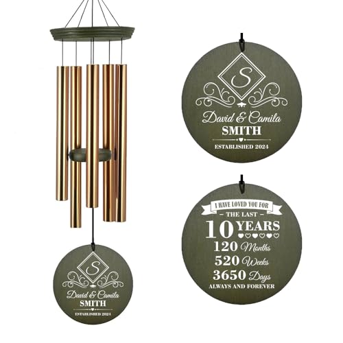 Image of ASTARIN Personalized Wind Chimes for Anniversary, Customized Wedding, Anniversary Presents, Birthday Gifts for Loved One,Gifts for Couples, Gift for Wife, Gift for Her