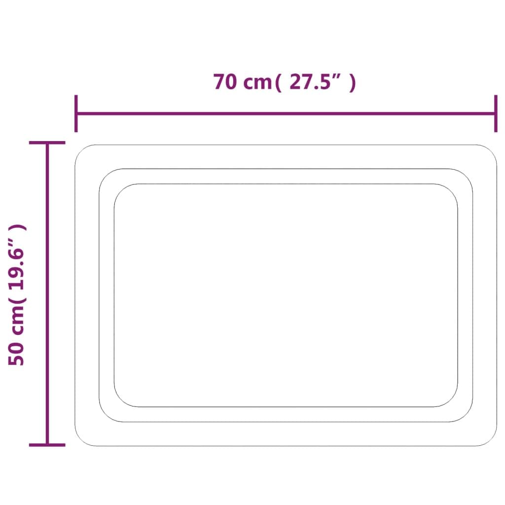 LED Badspiegel 50 x 70 cm Glas mit Beleuchtung IP65 USB Anschluss Wand Spiegel für Bad, Kosmetikspiegel, schminken und Rasur