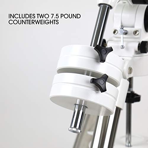 Image of Sky Watcher EQM-35 - Fully Computerized GoTo German Equatorial Telescope Mount - Belt-driven, Astrophotography ready, Computerized Hand Controller with 42,900+ Celestial Object Database,White