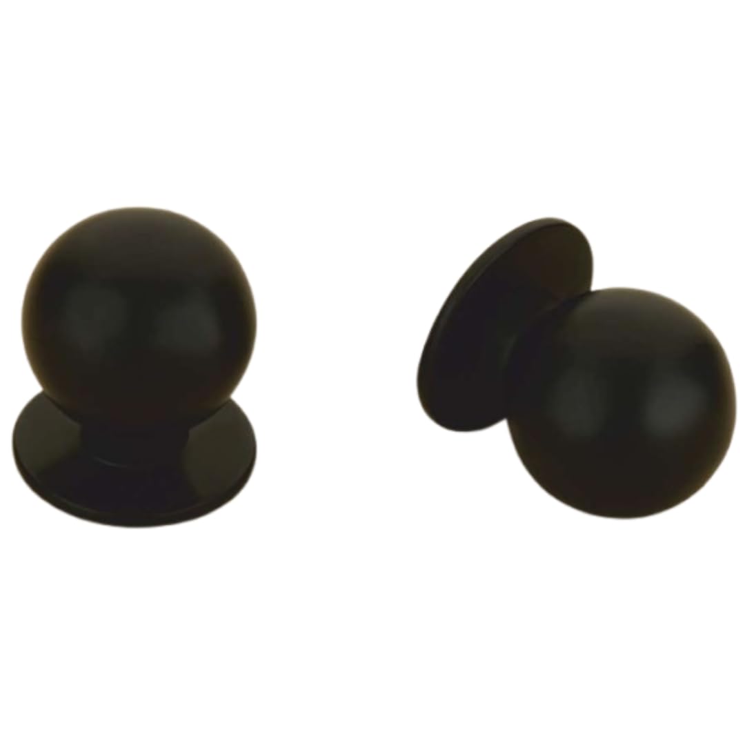 Gold Ball Cabinet Knobs – Single Hole Dresser and Cupboard Pulls, Knobs for Kitchen, Door, and Drawer Hardware,Cupboard, Wardrobe, Kitchen Cabinet Door Knob Handles (2, Black)-image-13