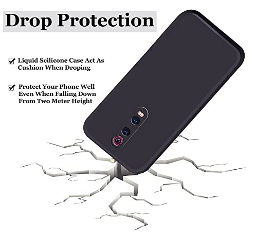 Image of A rtistque Liquid TPU Silicone Matte Shockproof Flexible with Camera Protection Soft Back Cover Case for Mi Redmi K20 / K20 Pro - Black