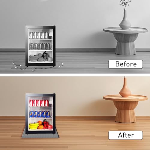 Kühlschrankmatte Silikon mit erhöhten Kanten, 60x60cm Silikon Antibakteriell Kühlschrankmatten, Kühlschranks Tropfmattes, Kühlschrank Bodenschutz Gefriermatte für Waschmaschine Kühlschrank Weinschrank