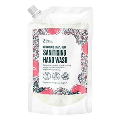 Bower Collective, Antibacterial Grapefruit & Geranium, Liquid Hand Soap Refill, Eco-Friendly, Natural, Hand Wash Refill, 1L Cover