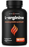L Arginine Supplement with L Citrulline | 5-in-1 Nitric Oxide Supplement | L-Arginine Powder Enhanced with Grape Seed & Ginger | Energy, Blood Flow, Heart Health & Stamina | 60 Vegan Capsules