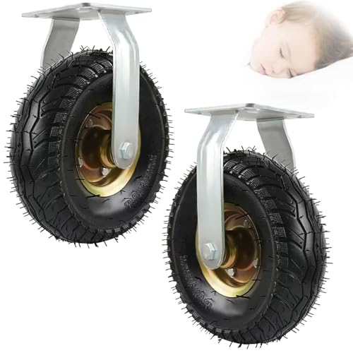 Roues industrielles pivotantes pneumatiques 15,4 cm pour brouette