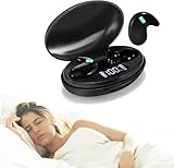 Mudtun Sleep Earbuds for Side Sleepers, Ultra-Thin Bluetooth 5.3 Sleep Headphones, Mini Invisible Earbuds for Small Ears, Noise Blocking, 6H Playtime, Comfortable for Sleeping, Deep Black