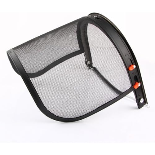 Oanawy 防護面 フェイスガード 草刈り フェイスガード メッシュプロテクター フェイスガード 刈払機用 防災面 ヘルメット用 取り付け ロング 耐衝撃性スプラッシュ芝刈り機ビール醸造所ワイヤーメッシュ保護フェイスシールド