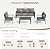 4-Piece Aluminum Patio Conversation Sets All-Weather Sectional Outdoor Furniture Set with Coffee Table & Cushions with Removable Covers for for Backyard, Garden and Poolside Easy Assembly(Gray)