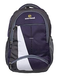 Good Friends Men's Waterproof Laptop Backpack for School and College Bag