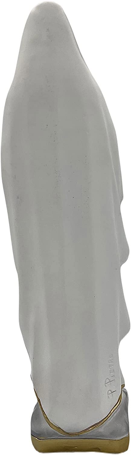 Statua Madonna di Lourdes cm. 30 gesso fosforescente - artigianato italiano