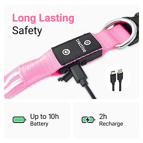Tractive Gps Pet Tracker With Led Light Up Dog Collar - Waterproof, Gps Location & Smart Activity Tracker, Unlimited Range (Pink, Large) #TOP7