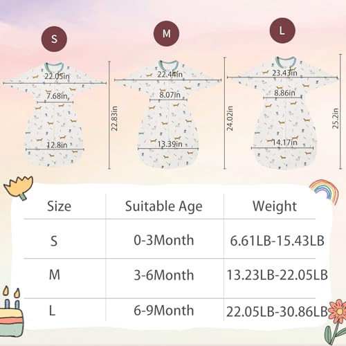 Image of insular Baby Transitional Swaddle with 2-Way Zipper Newborn Sleep Sack Arms Up Infant Sleeping Bag Wearable Blanket, Dachshund Dog, 0-3 Month