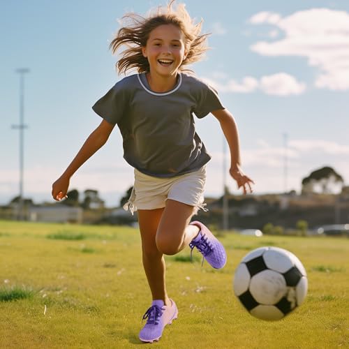 PANDANINJIA Girls Soccer Cleats Athletic Outdoor Boys Kids Football Cleats Little Big Kid Soccer Shoes2