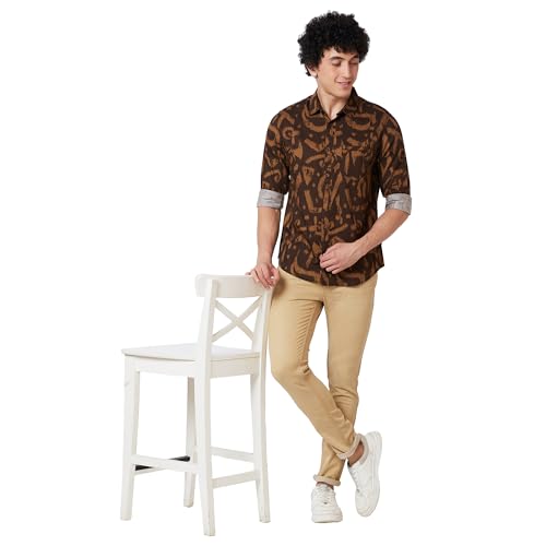 Image of Spykar Men's Cotton Slim Fit Shirt