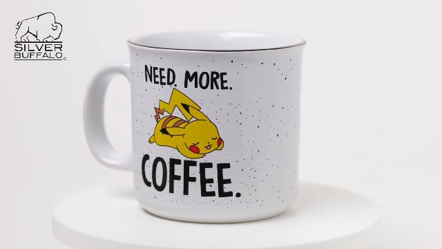 Amazon.com | Silver Buffalo Pokemon Pikachu Need More Coffee