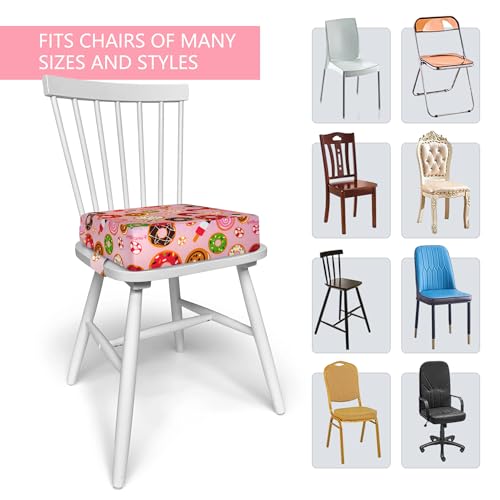 Image of Toddler Booster Seat for Dining Table, Portable Booster Seat for Kitchen Chair, 4 Inch High-Density Foam Cushion with Adjustable Safety Straps and Non-Slip Bottom, Perfect for Kids Travel and Daily