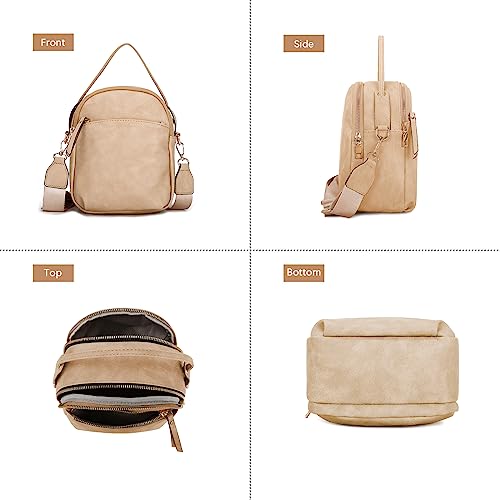 E Multi Pocket Casual Crossbody Bags for Women Lightweight Medium Crossbody Purse with Adjustable Strap2