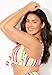 Swimsuits For All Women's Cup Sized Tie Front Underwire Bikini Top - 26 E/F, Fruit Stripe (Plus