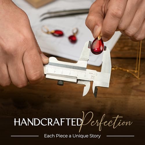 Red Amber Pendant Necklace for Women, Gold Plated Sterling Silver 925 Chain, Polished Gemstone Pendant, Dainty Womens Jewelry, 18 inch gold plated chain4