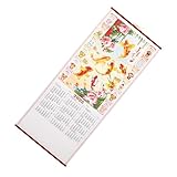 DOITOOL 2025年壁掛けカレンダー 太陰暦月間プランナー 模造籐製干支蛇年吊り下げカレンダー オフィス 家庭用