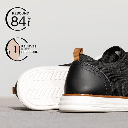 Image of Bruno Marc Men's KnitFlex Craft Mesh Oxfords Sneakers Casual Dress Lace-Up Lightweight Walking Shoes