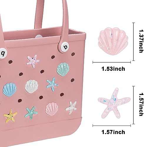Ocean Charms for Bogg Bag and Simply Southern Tote - Decorative Charm Insert Accessories for Women's Rubber Beach Tote Bag4