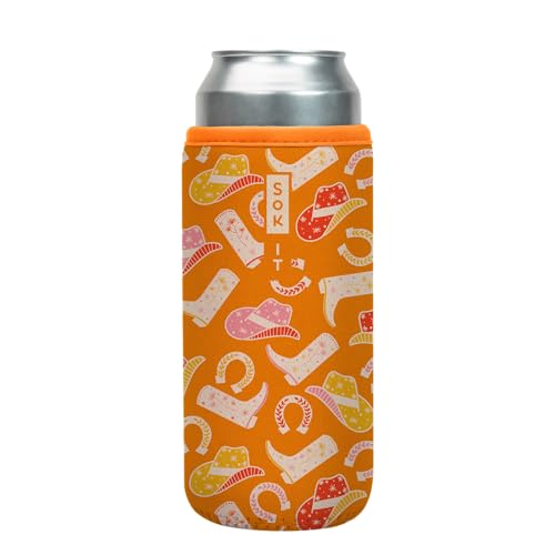 Sok It CanSok Sleeve for Beer & Soda Insulated Neoprene Cover (Cowgirl Couture, 25oz Can Sleeve)