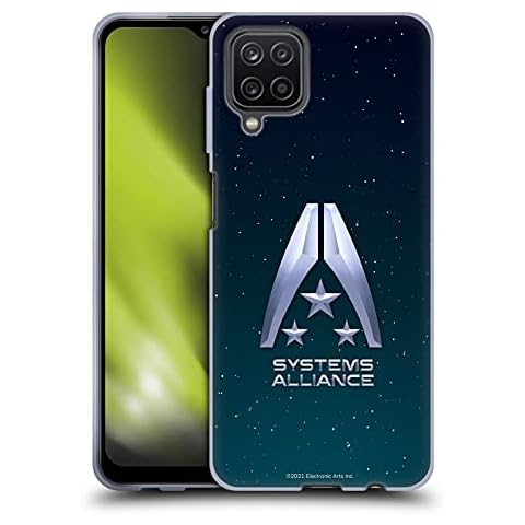Funda de Gel Suave Head Case Designs Mass Effect para Samsung Galaxy A12 Cover